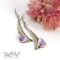 kolczyki z fasetowanym ametystem