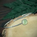 srebrna bransoleta okrągła regulowana z prenitem