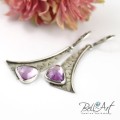 kolczyki z fasetowanym ametystem
