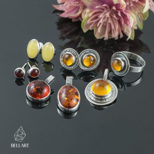 Srebrna biżuteria z bursztynem na zamówienie