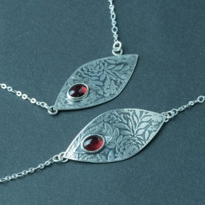 Komplet z granatem - rodolitem na zamówienie