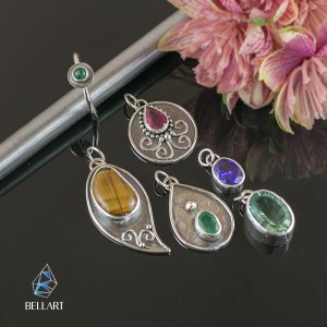 Srebrne wisiorki i pierścionek- zamówienie