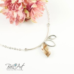 Andrea - naszyjnik z kwarcem z rutylem