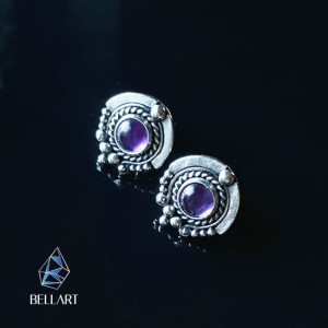 Kolczyki z ametystem 