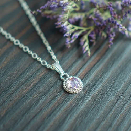 srebrny wisiorek-z-ametystem-na-zamówienie
